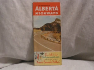 1958 THE PROVINCE OF ALBERTA CANADA HIGHWAYS MAP - Picture 1 of 1