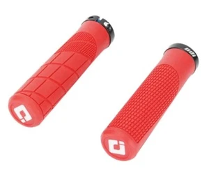 ODI Mountain Bike and BMX HANDLE BAR GRIPS Lock on Lock Anti-Skid Rubber Red - Picture 1 of 6