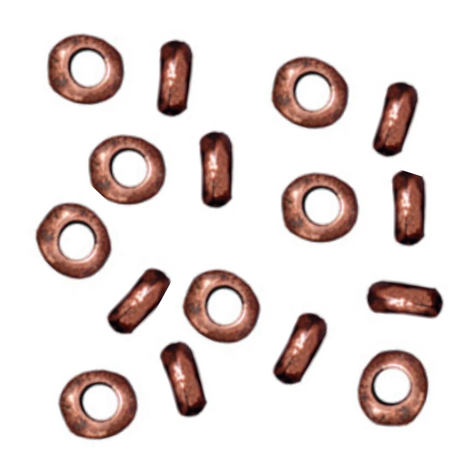 TierraCast Cuentas de pepita de agujero grande de 5 mm, peltre antiguo chapado en cobre (50/paquete) Foto 1 de 1