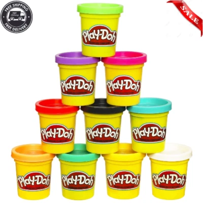 Моделирование составное нетоксичное игровое тесто разных цветов детские игрушки для малышей упаковка 10 шт. - Изображение 1 из 4