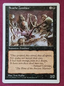 Magic The Gathering 5TH EDITION SCATHE ZOMBIES black card MTG - Picture 1 of 2