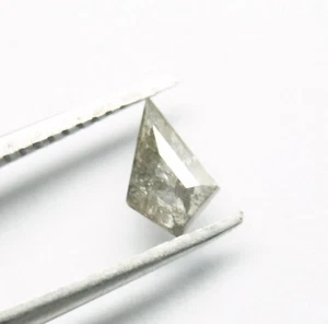 0.39ct Natural Gray Salt & Pepper Kite Shape Diamond Loose Rose diamond 516 - Imagen 1 de 9