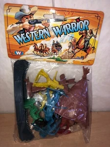5- Juyba Bolsa WESTERN WARRIOR Indios y Vaqueros años 90 Oeste Americano farwest - Imagen 1 de 2