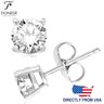 Dropship 925 Sterling Silver Cubic Zirconia Halo Stud Earrings 18K Gold Plated Brilliant Round Cut CZ Earrings Set For Women Men to Sell Online at a Lower Price
