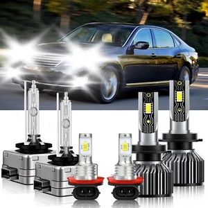 6x Combo LED HID Headlight Hi/Lo+Fog Light Bulbs kit For Hyundai Equus 2011-2013 - Picture 1 of 12