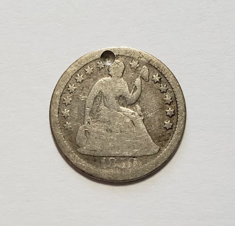 1850-O H10c Seated Liberty Half Dime - Partially Holed - SKU-Y5438 Cover