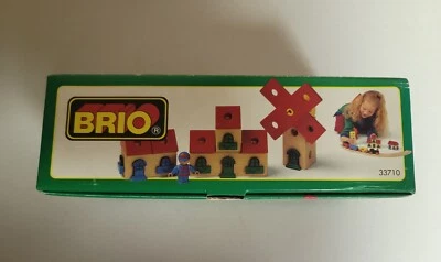 Brio Wooden Railway Rare #33710 Building set with Windmill & Houses New in Box - Image 1 of 4