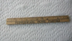 Regla de madera vintage TUPPERWARE FIESTAS EN CASA 6", publicidad - Imagen 1 de 1