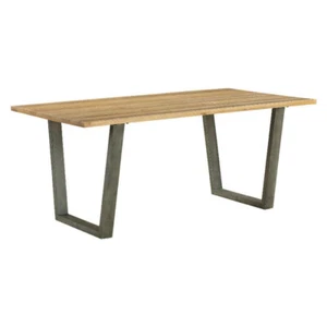 Reclaimed & Steel Rectangular Dining Table. Baumhaus Urban Elegance, 5 Yr G'Tee. - Picture 1 of 4