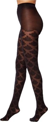 Medias Tono Rosa con Control Top Medianas-Grandes Negras Foto 1 de 3