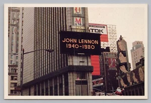 John Lennon Death, Times Square New York 1980, Postcard 4x6 "Mini Poster" B8 - Picture 1 of 2
