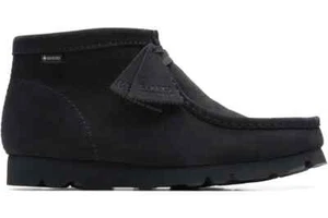 BNIB Mens Clarks Originals Collab BEAMS WALLABEE BT GTX Navy Suede Boots - Picture 1 of 5