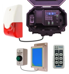 Long Range Wireless Commercial Doorbell with Siren & Flashing Strobe - Picture 1 of 10