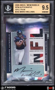 POP 1 Mario Williams RC BGS 9.5 w 10 AU 2006 Absolute Memorabilia RPA Gisto /50 - Picture 1 of 4