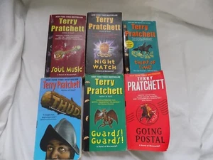 (6) Terry Pratchett PB Books Guards Thud Soul Music Postal Night Thief of Time - Picture 1 of 17