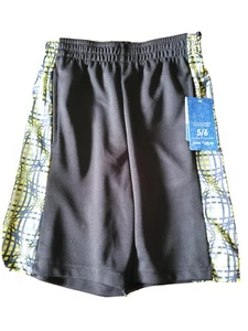 VICTORY Boys Sports Shorts 2 Pockets Black Yellow sizes 4,5/6 #GC1 - Picture 1 of 3