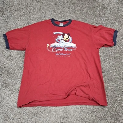 Vintage Disney World Unisex Cast Member T Shirt Red 2X-Large RARE - Image 1 of 4
