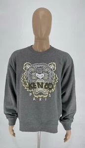KENZO CLASSIC TIGER CREWNECK SWEATSHIRT GREY PULLOVER MENS SIZE XL NWT - Picture 1 of 1