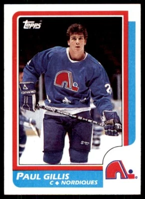 1986-87 Topps Paul Gillis . Quebec Nordiques #168 - Image 1 of 2