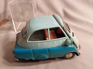 Bandai Tin Friction Isetta Car 6.5 Inches 2 Toned - Picture 1 of 7