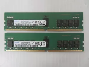 Samsung 32GB (2x16GB) 2Rx8 PC4-2666 RDIMM DDR4-21300 ECC RAM M393A2K43DB2-CTD6Y - Picture 1 of 2