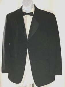 preowned, unbranded, black tuxedo 40R, 100% wool, nice - Picture 1 of 8