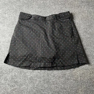 Larry Levine Black PolkDot Mini Skirt Skort Y2K Style Stretch Womens 12 - Picture 1 of 5