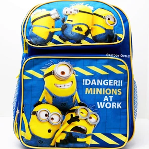 Despicable Me Minions At Work Large 16" Backpack kids School Bag Travel Tote New - Picture 1 of 7