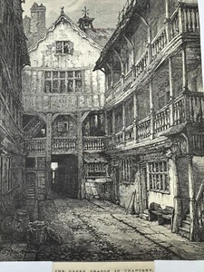 Antique Periodical Engraving The Green Dragon Samuel Read Tolkien Inspiration? - Picture 1 of 22