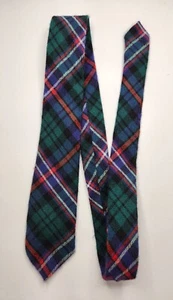 Vtg 36" Ingles Buchan Pure Wool Plaid Neck Tie Made In Scotland - Picture 1 of 6
