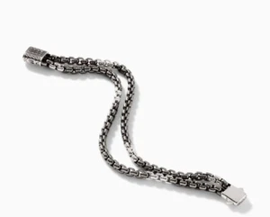 John Hardy Double Chain Link Bracelet -9.5mm Thick, 8” Long -normally $995! - Picture 1 of 3