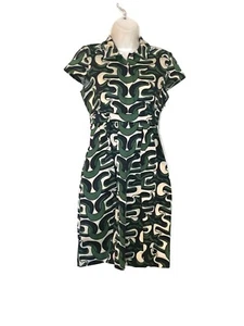 Diane Von Furstenberg Size 2 100% Cotton Short Sleeve Dress DVF Multicolor - Picture 1 of 6