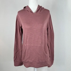 Monrow Women’s Hoodie Sweatshirt Size Small Pullover Mauve Lightweight - Picture 1 of 10