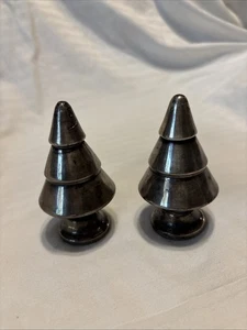 Vintage Edward San Giovanni Sterling Silver Signed Christmas Tree Salt & Pepper - Picture 1 of 8