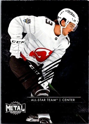 Nico Hischier 2020-21 SkyBox Metal Universe #193 NJ Devils Auto Hand Signed - Image 1 of 2