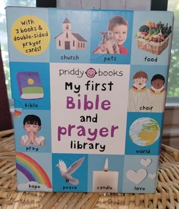 My First Bible and Prayer Library Priddy Books 3 Pc set w prayer cards Children - Picture 1 of 6