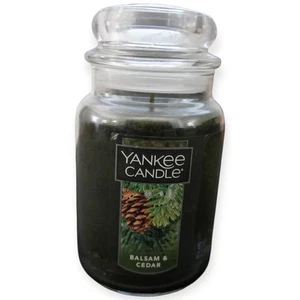 Yankee Candle Balsam & Cedar Scented Candle Large 22 oz Jar Holiday Decor - Picture 1 of 9