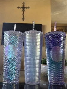 Starbucks Purple Blue Ombre - Studded Cold Tumbler Venti 24oz, Jeweled & Studded - Picture 1 of 3