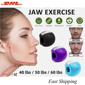 3PCS Jawline Exerciser Mouth Fitness Ball Jaw Trainer Face Double Chin Reduction - Picture 1 of 7