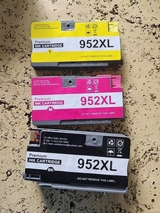 952XL Yellow, Magenta and Black Ink HP Office Jet Pro 7740 8210 8216 8218 8710 - Picture 1 of 4
