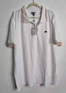Ellesse Mens Polo Shirt 5XL White New With Tags - Picture 1 of 6