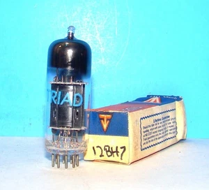 12BH7A Triad NOS radio audio vintage amplifier vacuum tube valve tested 12BH7 - Picture 1 of 3