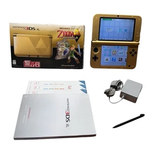 Nintendo 3DS XL Gold - Zelda A Link Between Worlds Edition 256GB Complete In Box - Picture 1 of 14