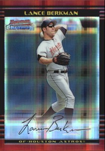 2002 Bowman Chrome X-Fractors Houston Astros Baseball Card #69 Lance Berkman/250