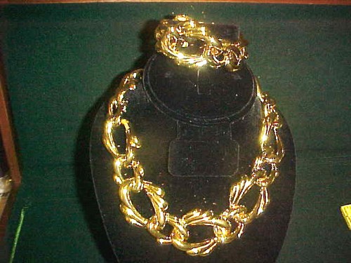 GIVENCHY BIJOUX NUOVA COLLANA VINTAGE TONO ORO SET BRACCIALE #7