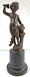 FRANZ IFFLAND 1862-1935 Young Boy Sculptor Signed Miniature Bronze Sculpture - Picture 1 of 9