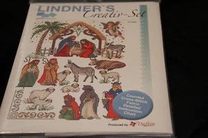Nativity Christmas holiday NO FLOSS Lindner Counted Cross Stitch Kit NIP - Picture 1 of 1