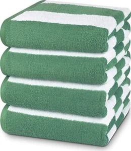 Cabana Stripe Beach Towel 30 x60 Inches Beach Pool Towel Pack of 4 Utopia Towels - Picture 1 of 133