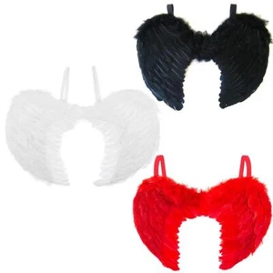 Feather Angel Wings Costume Adults Angel Devil Halloween Costume Fancy Dress - Picture 1 of 30
