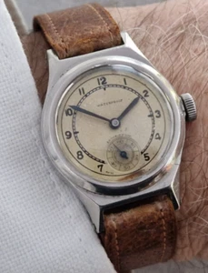 BEAUTIFUL VINTAGE 1930's ART DECO STAINLESS STEEL SWISS WATCH - 3 ADJUSTMENTS - Picture 1 of 12